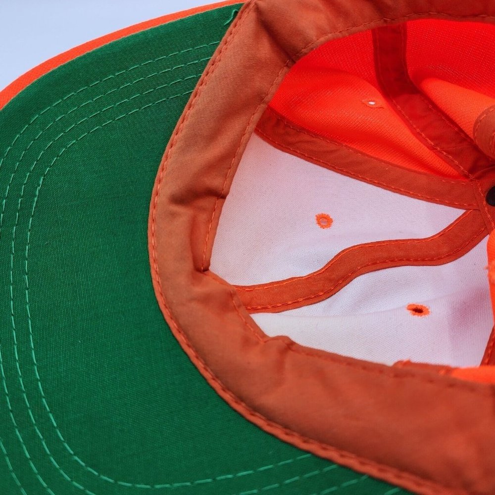 Solid Orange Snapback Trucker Hat Cap Adjustable … - image 6